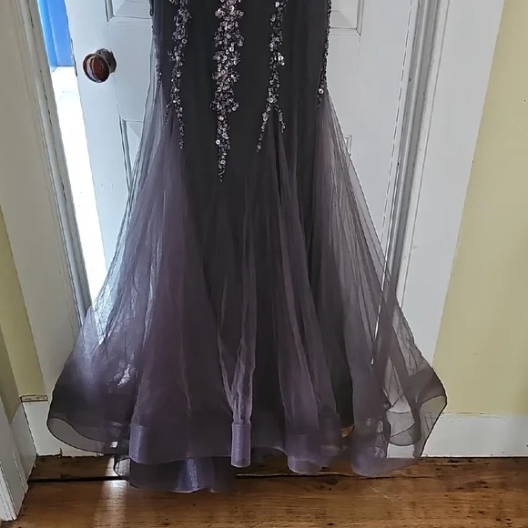 Jovani Black and Silver Embellished Prom Dress - Picture 7 of 9